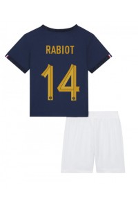 Ranska Adrien Rabiot #14 Jalkapallovaatteet Lasten Kotipeliasu MM-kisat 2022 Lyhythihainen (+ Lyhyet housut)